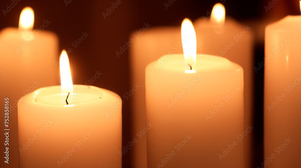 Burning candle for prayer