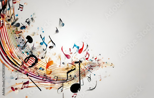 Musical notes background 