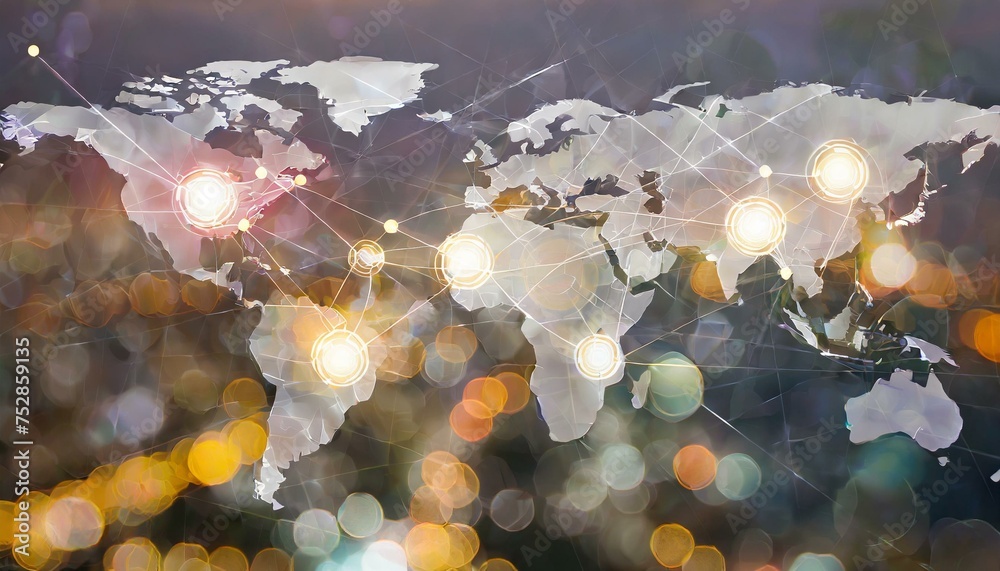 world map,internet network concept