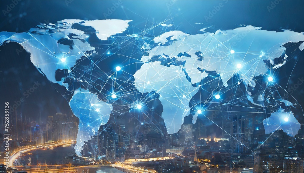 world map,internet network concept