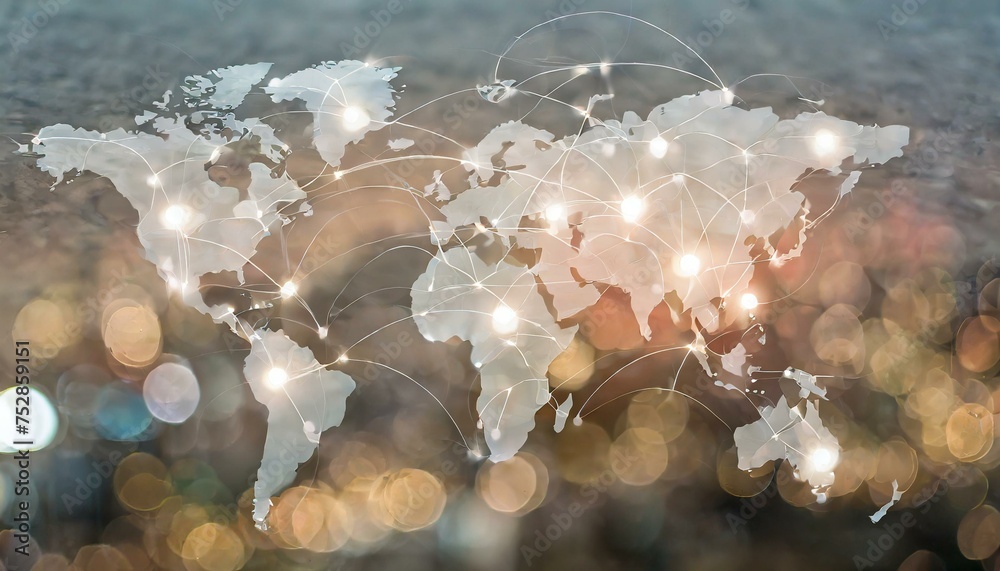 world map,internet network concept