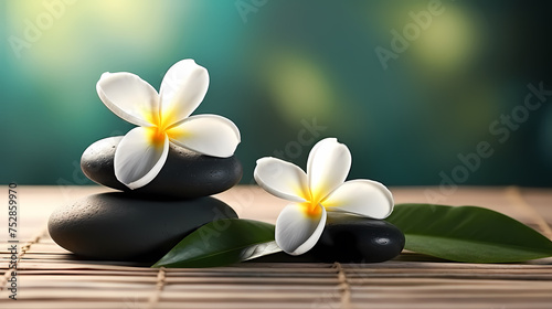 Zen background with flowers