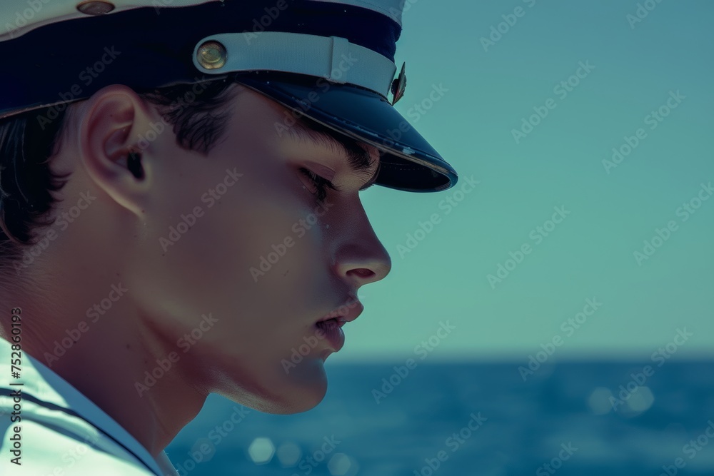 portrait of young sailor on the ship portrait of young sailor on the ship