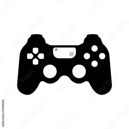 Gamepad controller vector icon. Joystick logo. Game console vector icon. Stylish simple gamepads.