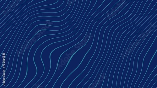 Abstract blue line waves distorted with yale blue background