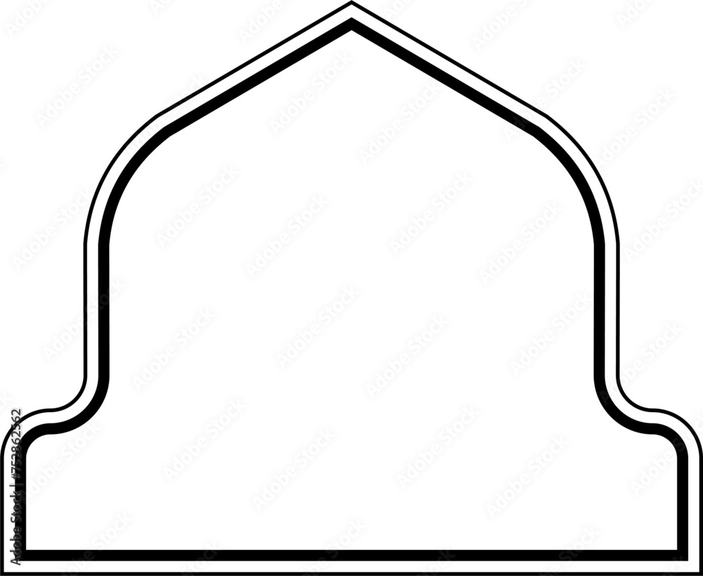 Islamic Dome Design double lines Outline Linear Black Stroke silhouettes Design pictogram symbol visual illustration Islamic Dome Design double lines Outline Linear Black Stroke silhouettes Design pictogram symbol visual illustration