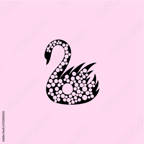Wallpaper Mural illustration of a swan Torontodigital.ca