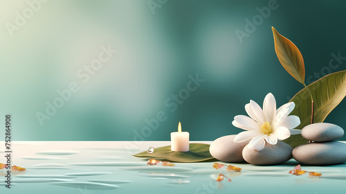 Zen background with flowers