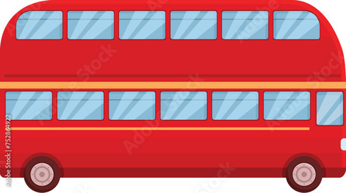 Traffic london bus icon cartoon vector. Tour front. Britain cab city drop