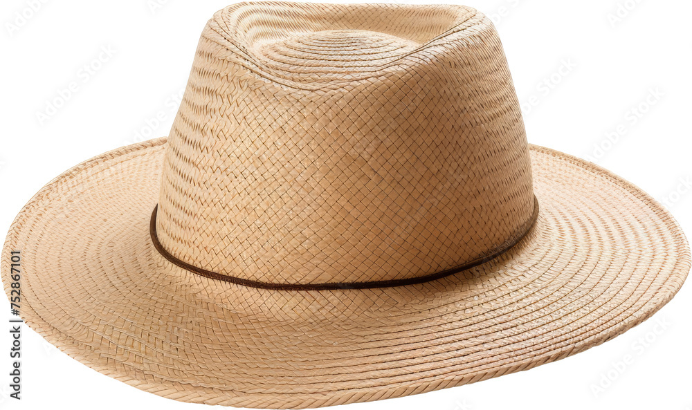 straw hat isolated on white or transparent background,transparency 