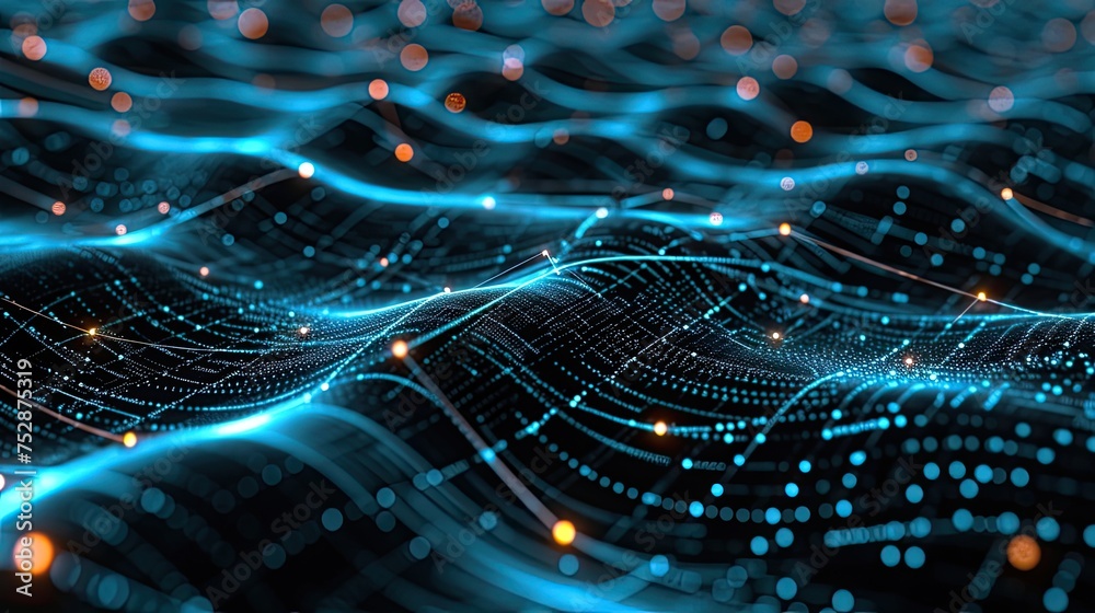 Synaptic connections. Anti design, data, binary code, transmission speed, hacker, lighting, information. Generated by AI Synaptic connections. Anti design, data, binary code, transmission speed, hacker, lighting, information. Generated by AI