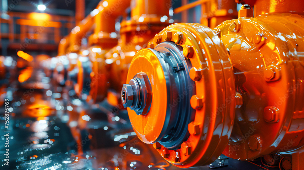 Industrial Precision in Metal Machinery, Steel Equipment in Action, Modern Factory Production Line Insight
