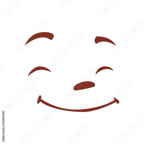 Happy Face Expression Vector Illustration