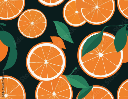 Bright vector set of colorful juicy orange