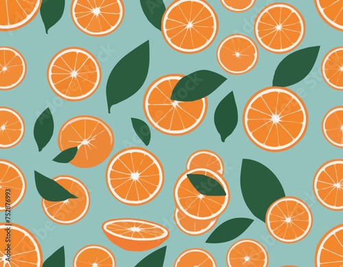 Bright vector set of colorful juicy orange