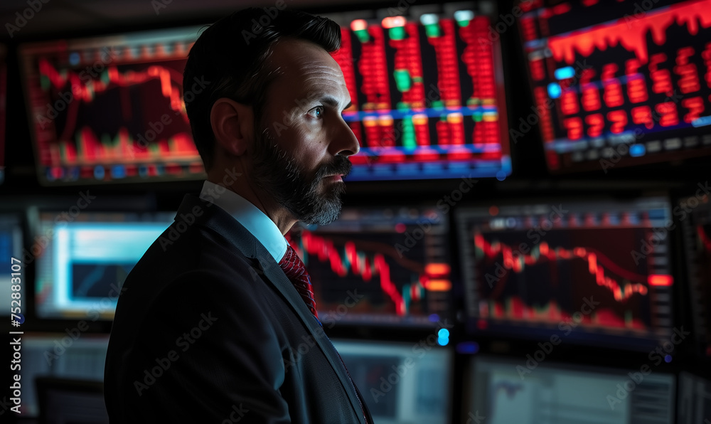 A business man wearing a suit.Trasparent background