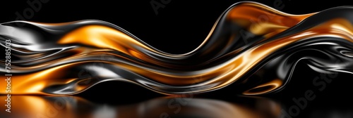 Vibrant 3d abstract background in black and orange tones, perfect for creative design projects