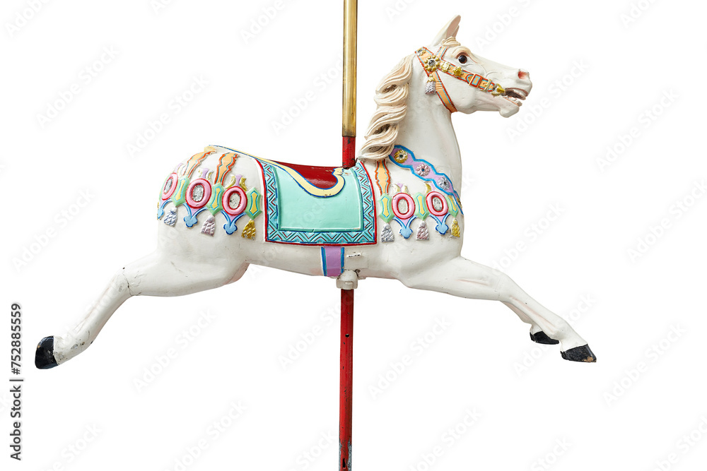 A classic carousel horse
