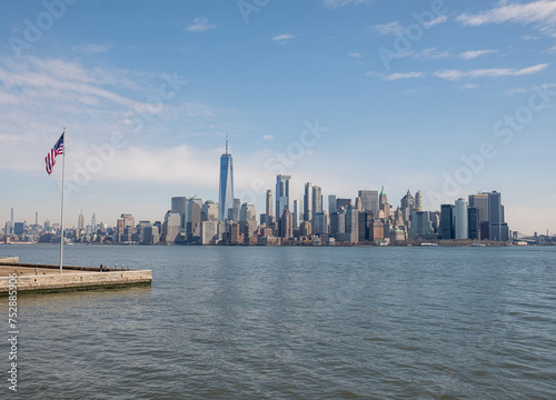 Lower Manhatten from Elise Island photo