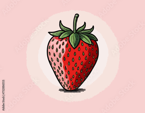 Strawberry pencil drawing