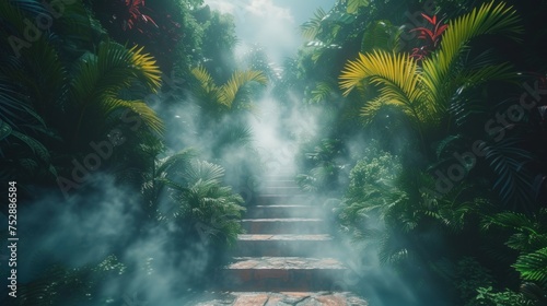 Mystical Jungle in the Mist
