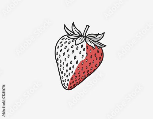 Strawberry pencil drawing