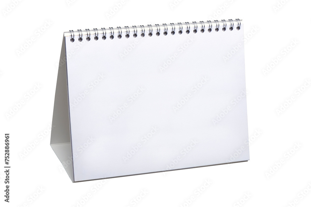 Blank desk calendar isolated