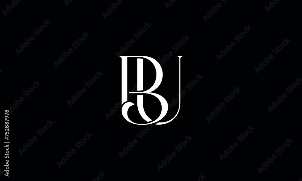 BU, UB, B, U, Abstract Letters Logo Monogram BU, UB, B, U, Abstract Letters Logo Monogram