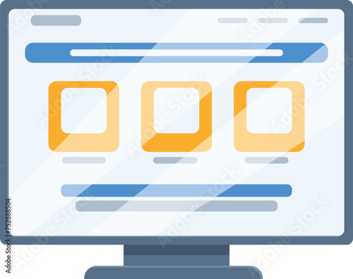 Device phone web icon cartoon vector. Mobile user desktop. Screen electronic device