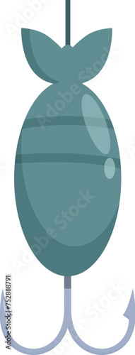 Fishing double hook icon cartoon vector. Marine fishery. Sector maritime port