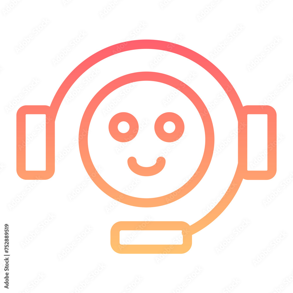 Costumer Service Gradient Linear Style Costumer Service Gradient Linear Style