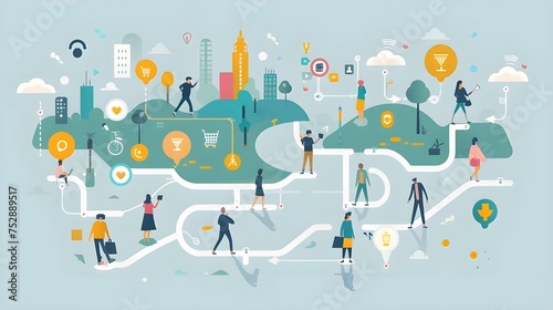 Customer Journey Map; interaction into a unique customer experience.