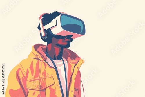 VR Digital Transformation Processes Mixed Virtual Reality Goggles for Tricking. Augmented reality Glasses Mindful sleep. Future Technology Viewpoint Headset Gadget and Gaming Evolution Wearable © Leo