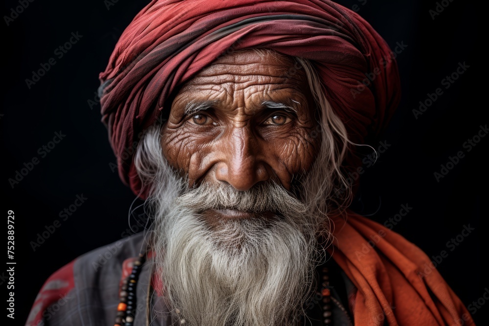 A wise elderly Shudra man, his serene expression and gentle demeanor revealing a depth of experience and wisdom accumulated over the years, dressed in traditional attire, embodying the qu A wise elderly Shudra man, his serene expression and gentle demeanor revealing a depth of experience and wisdom accumulated over the years, dressed in traditional attire, embodying the qu