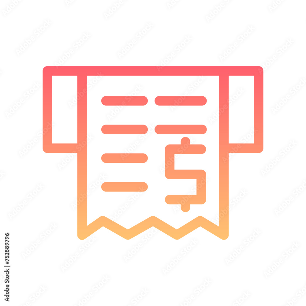 Receipt Gradient Linear Style Receipt Gradient Linear Style