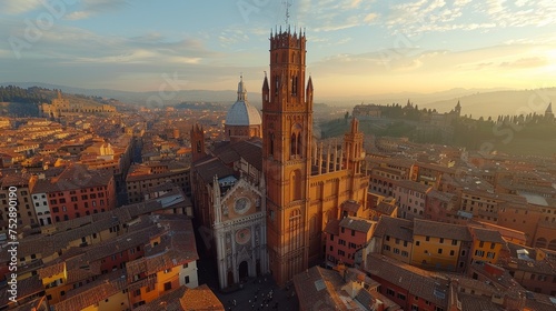 Siena Italy Panorama Cathedral Tower View