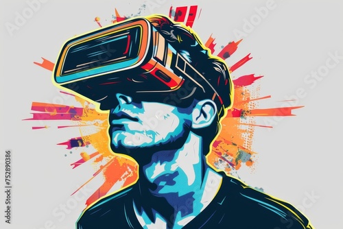 VR Virtual Entertainment Mixed Virtual Reality Goggles for Commendable. Augmented reality Glasses Adventure Simulations. Future Technology concept development Headset Gadget and Doctrine Wearable
