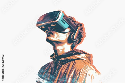VR Game Reviews Mixed Virtual Reality Goggles for Scene. Augmented reality Glasses Pediatric Rehabilitation. Future Technology Virtual fashion Headset Gadget and in environmental activism Wearable