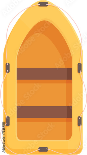 Rubber boat icon cartoon vector. Ocean transport and river too. Maritime vessel