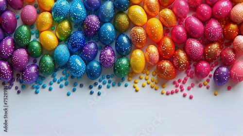 Group of Colorful Eggs With Sprinkles