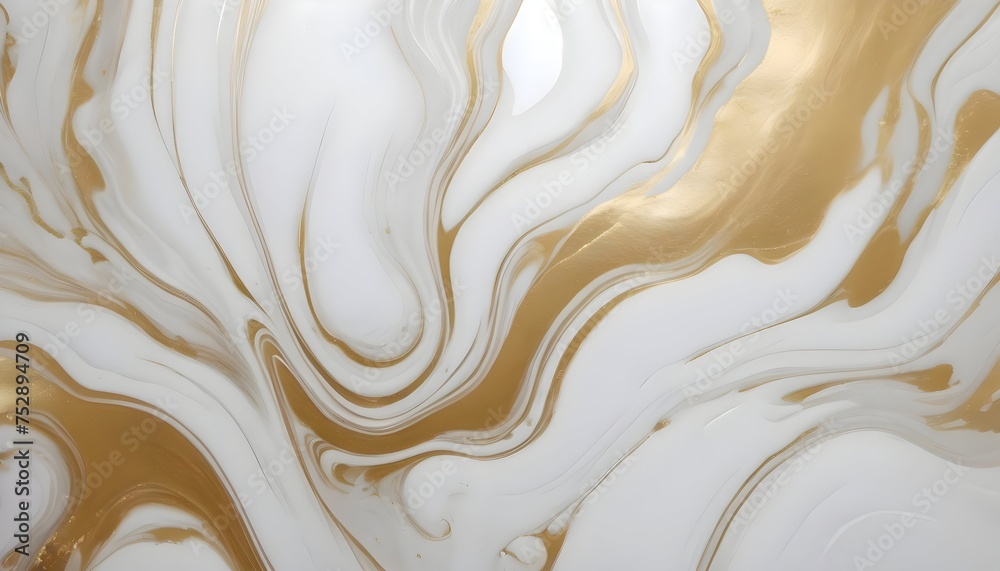 Liquid marble background with golden gloss texture - obrazy, fototapety, plakaty 