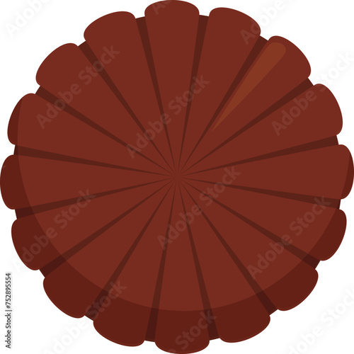 Flower shape chocolate icon cartoon vector. Cocoa dessert. Organic eco food