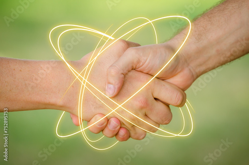 фотографія Freunde geben sich die Hand
