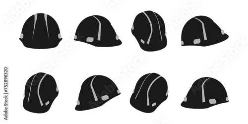 hard hat or safety helmet for construction worker. vector illustration isolated on white background.