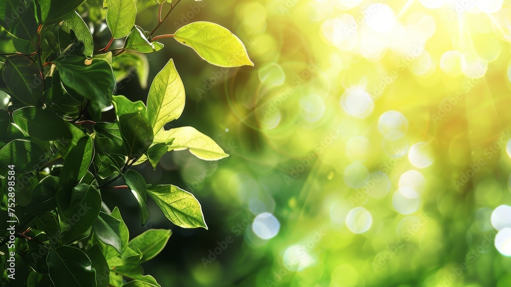 Summer green background poster with tree leaves. Free space for text. Summer green background poster with tree leaves. Free space for text.