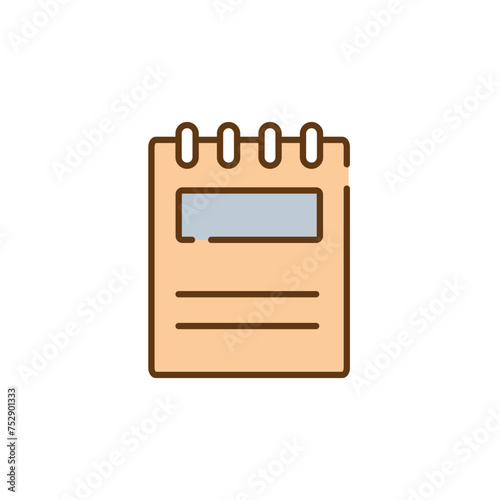 Notebook line icon