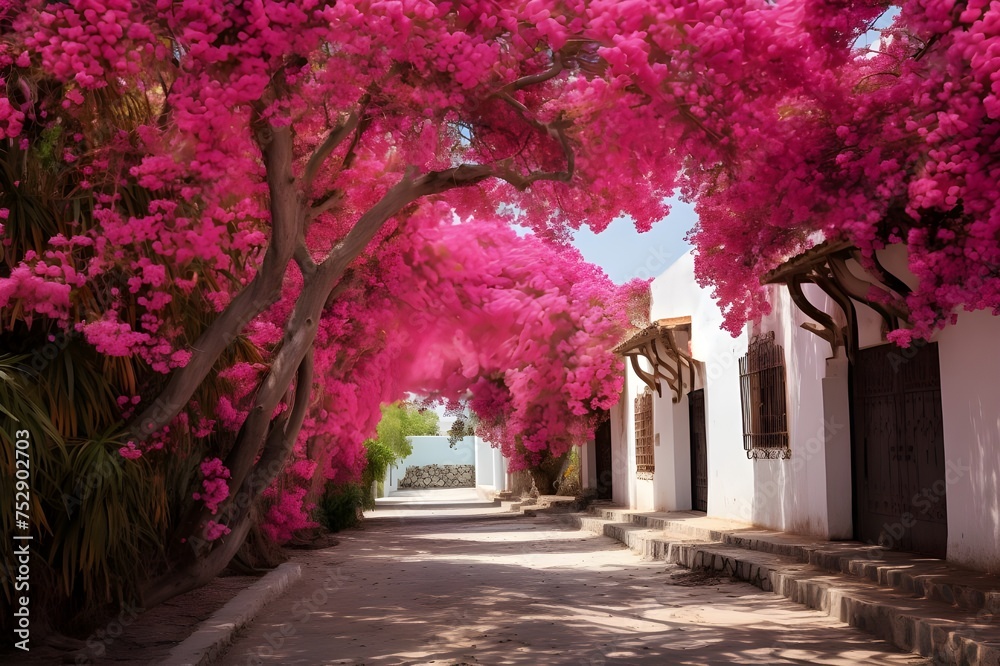 Pink Blossom Bliss: Bougainvillea's Flourishing Beauty Pink Blossom Bliss: Bougainvillea's Flourishing Beauty