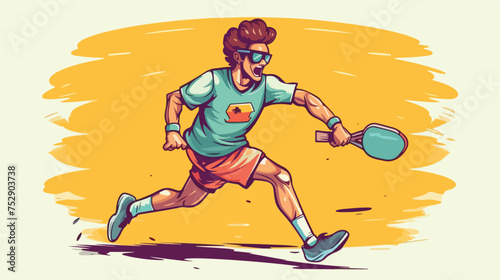 Retro pickleball vectorvintage colorfunny vintage 