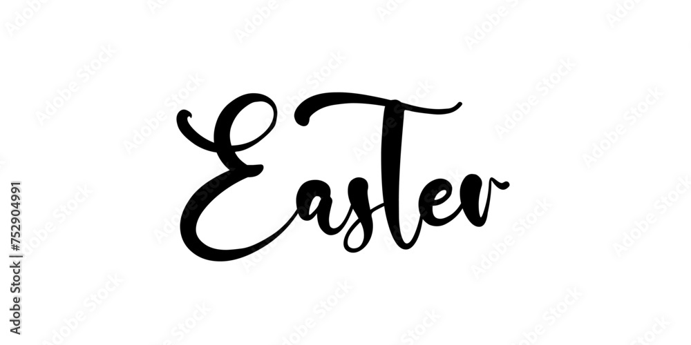 Happy easter lettering. Cute hand drawn illustration, card template Happy easter lettering. Cute hand drawn illustration, card template