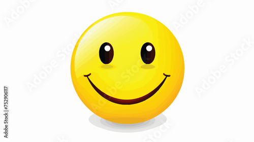 Smiley face isolated on white background. at vector